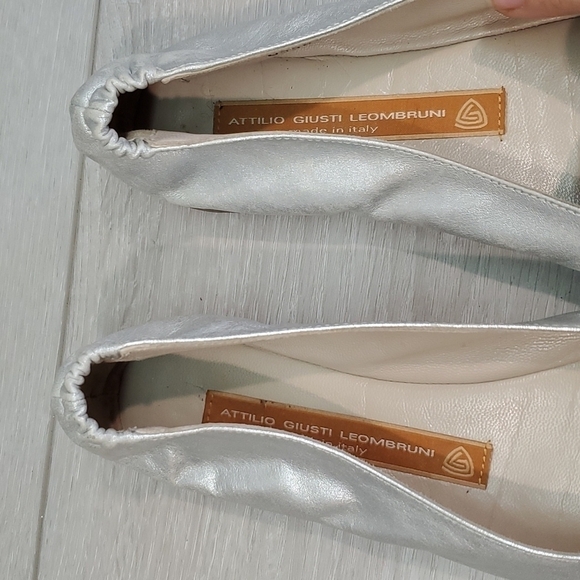 AGL Attilio Guisti Leombruni Womens Luxury Loafer Flats shoes sz 37.5 US 7 5 - Picture 12 of 14